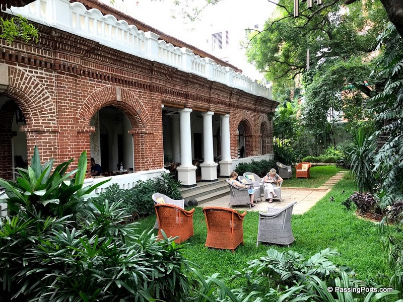 The lawn area in Svatma, Tanjore