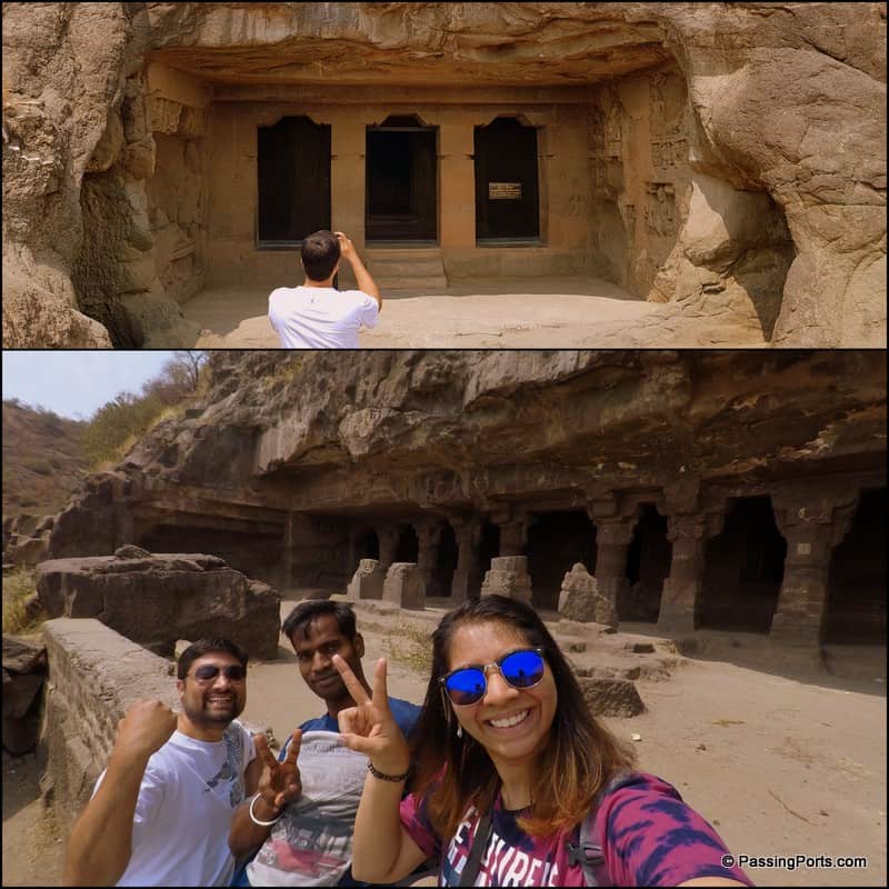 One side of Aurangabad caves