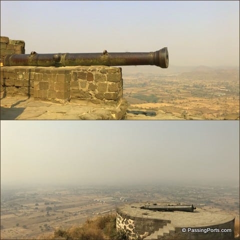 Cannons inside the fort