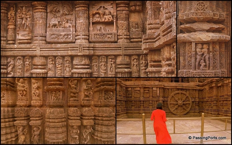 Art and sculpting inside Konark Temple
