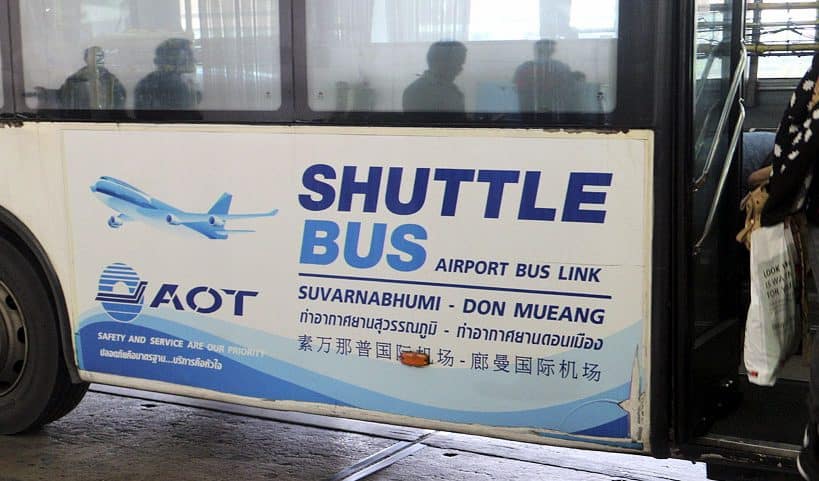 Bangkok BKK to DMK free airport shuttle