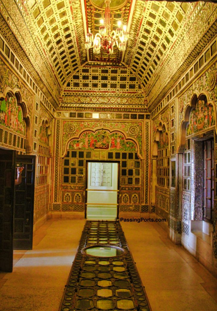 Mirror room at Mehrangarh Fort